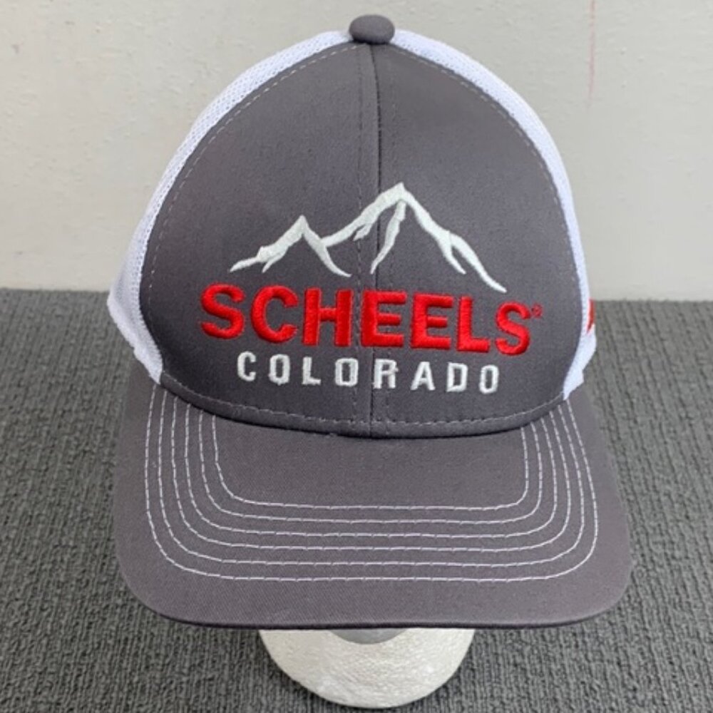 Scheels Colorado Snapback Trucker Hat Mens OSFM Gray White Mesh Back Outdoor Cap